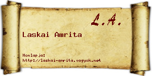 Laskai Amrita névjegykártya